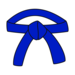 blue martial arts belt