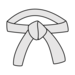 white martial arts belt